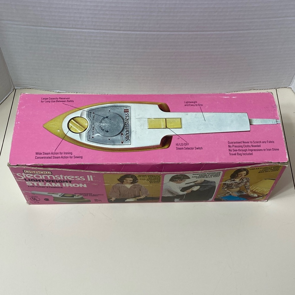Osrow Steamstress ll SB75 Vintage Lightweight Handheld Iron MCM 1970’s USA Works